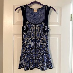 Torn by Ronny Kobo Peplum Top Small